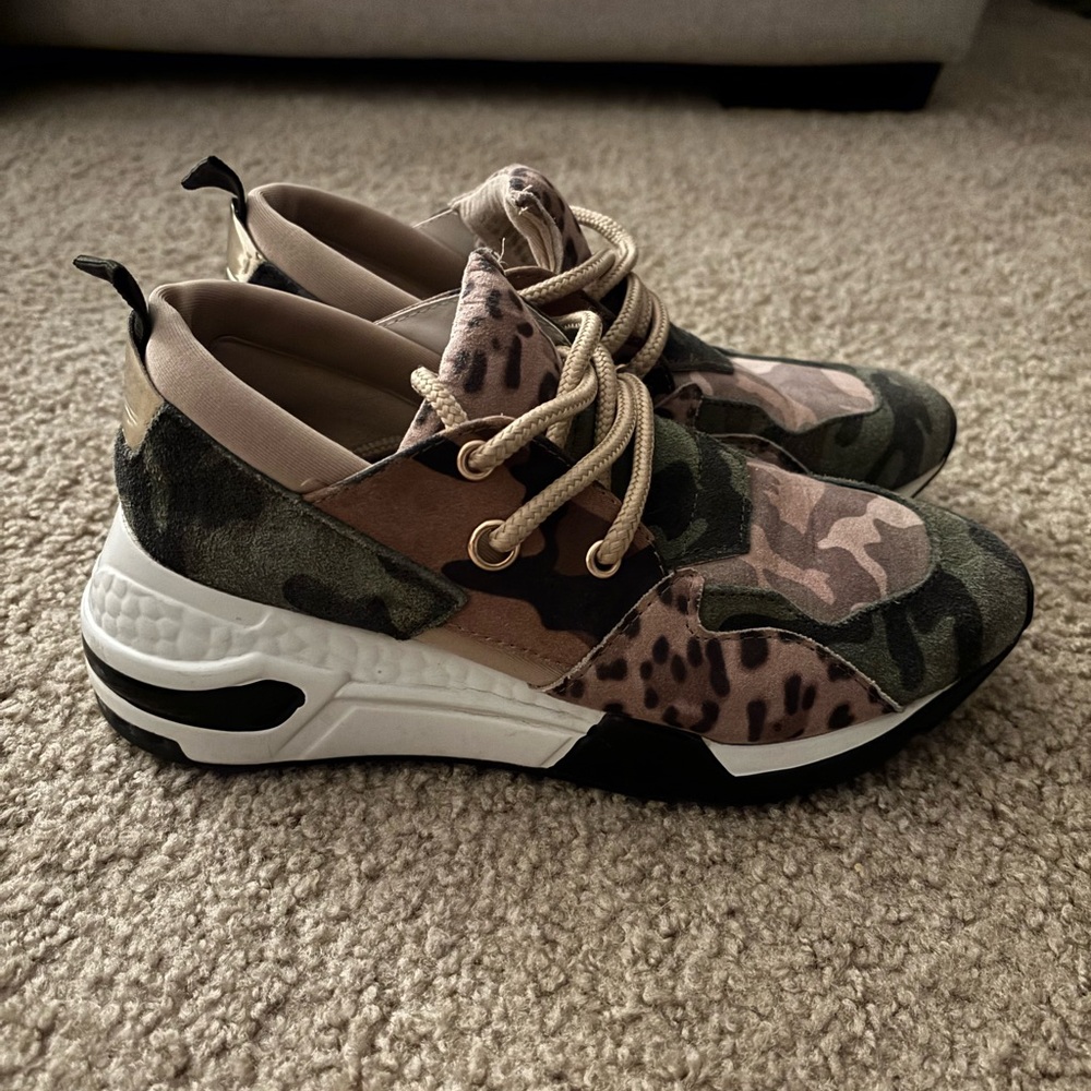 Steve Madden camo & animal print sneakers